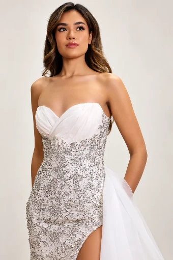 Jovani Fitted gown #2 Off White thumbnail