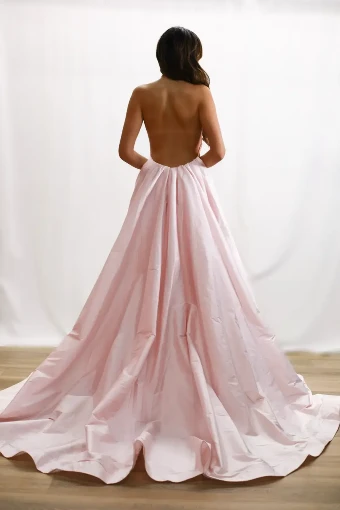 Jovani Fitted liquid beaded gown #1 Blush thumbnail