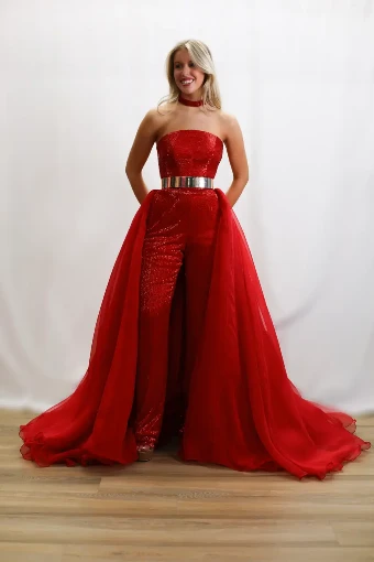 Jovani Jumpsuit #0 Red thumbnail