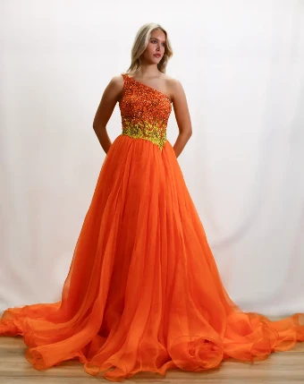 Sherri Hill Ballgown #0 Orange thumbnail