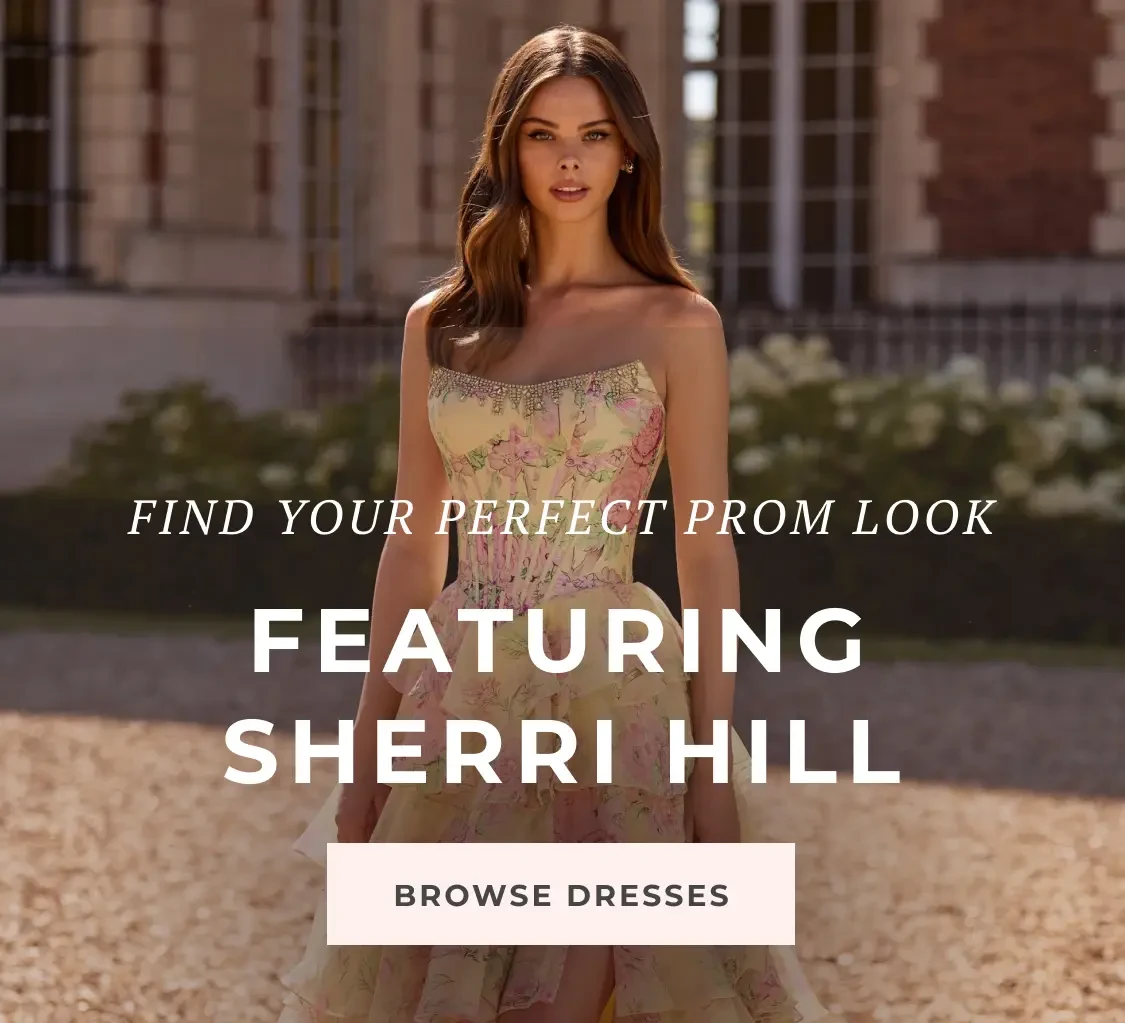 Sherri Hill spring 2026 banner